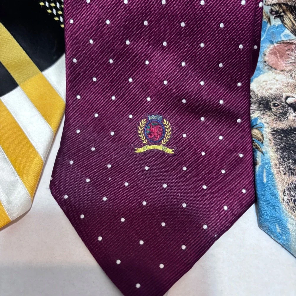 Men's Vintage & Modern Necktie Lot of 9 Ties Novelty Prints Designer Brands‎